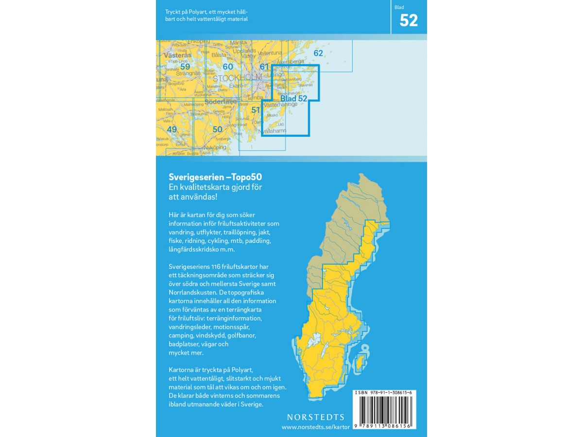 52 Stockholms skärgård södra Sverigeserien 1:50 000 52 Stockholms skärgård södra Sverigeserien 1:50 000
